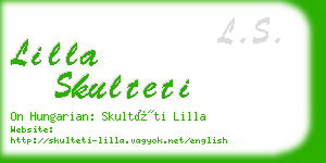 lilla skulteti business card